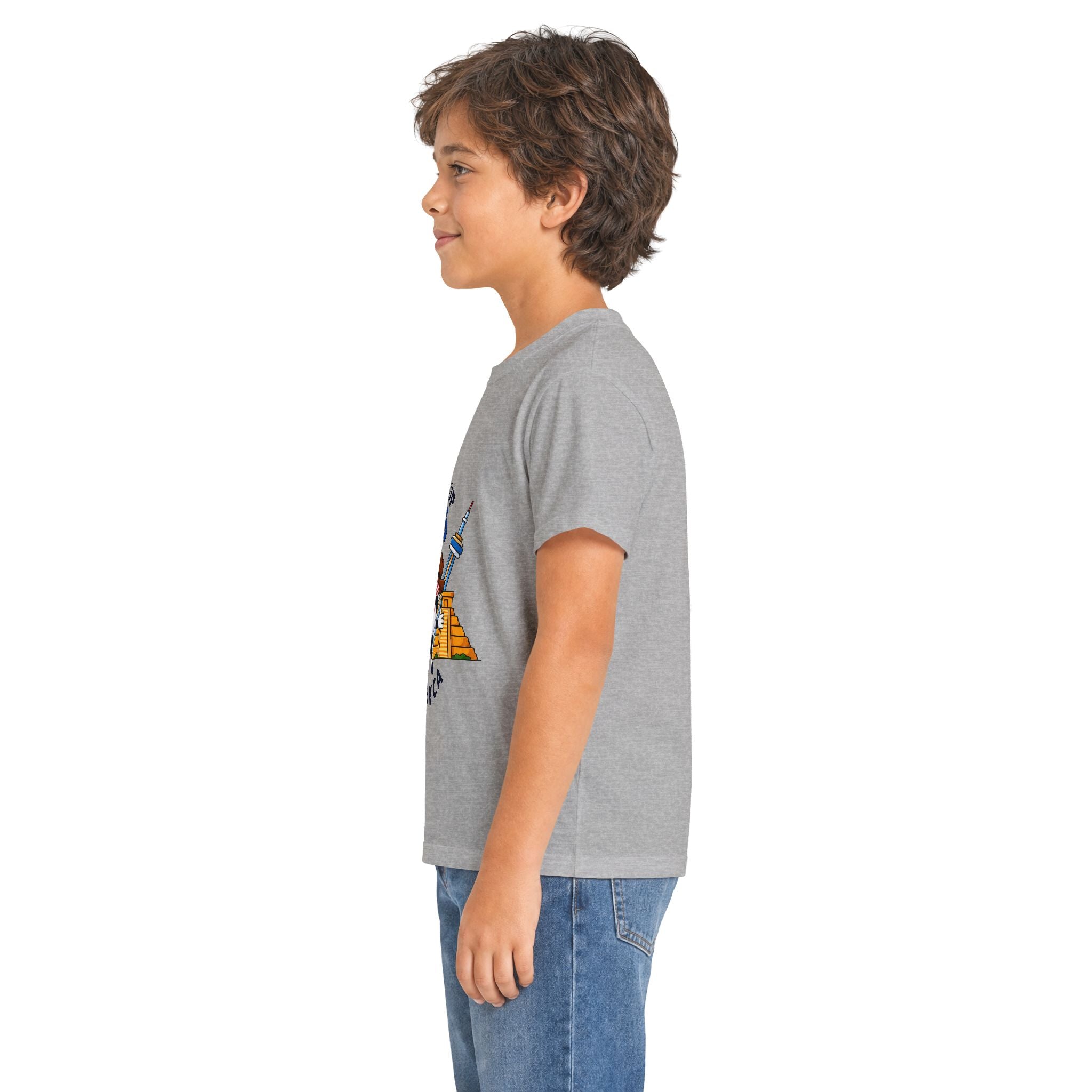 Kids Tee -  America Soccer Mascot & Landmarks