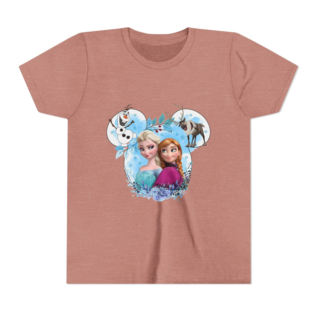 Girls' Frozen Princesses Youth Tee – Elsa & Anna Winter Friends Shirt