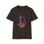 USA Soccer Player Silhouette T-Shirt — American Flag Soccer 2026 Fan Tee