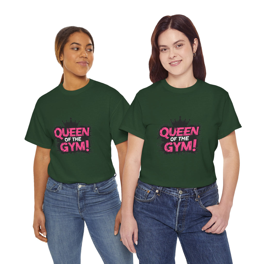 Queen of the Gym T-Shirt — Pink Crown Fitness Tee