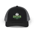 Soccer Dad Trucker cap– Embroidered Ball Design Snapback Cap.