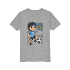 Youth Soccer Tee – Cute Cartoon Player "Ready to Score" Kids Jersey