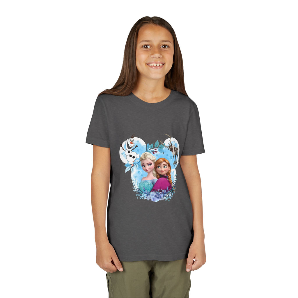 Girls' Frozen Princesses Youth Tee – Elsa & Anna Winter Friends Shirt