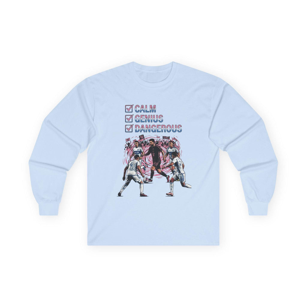 Long Sleeve Football Shirt – World Cup 2026 Fan Tee "Calm Dangerous Genius".