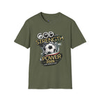 God Is My Strength Soccer T-Shirt — Christian Faith & Football Power 2026
