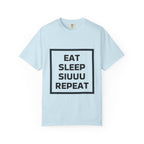 Unisex CR7 Fans Siuuu T-Shirt — Eat Sleep Siuuu Repeat Graphic Tee.