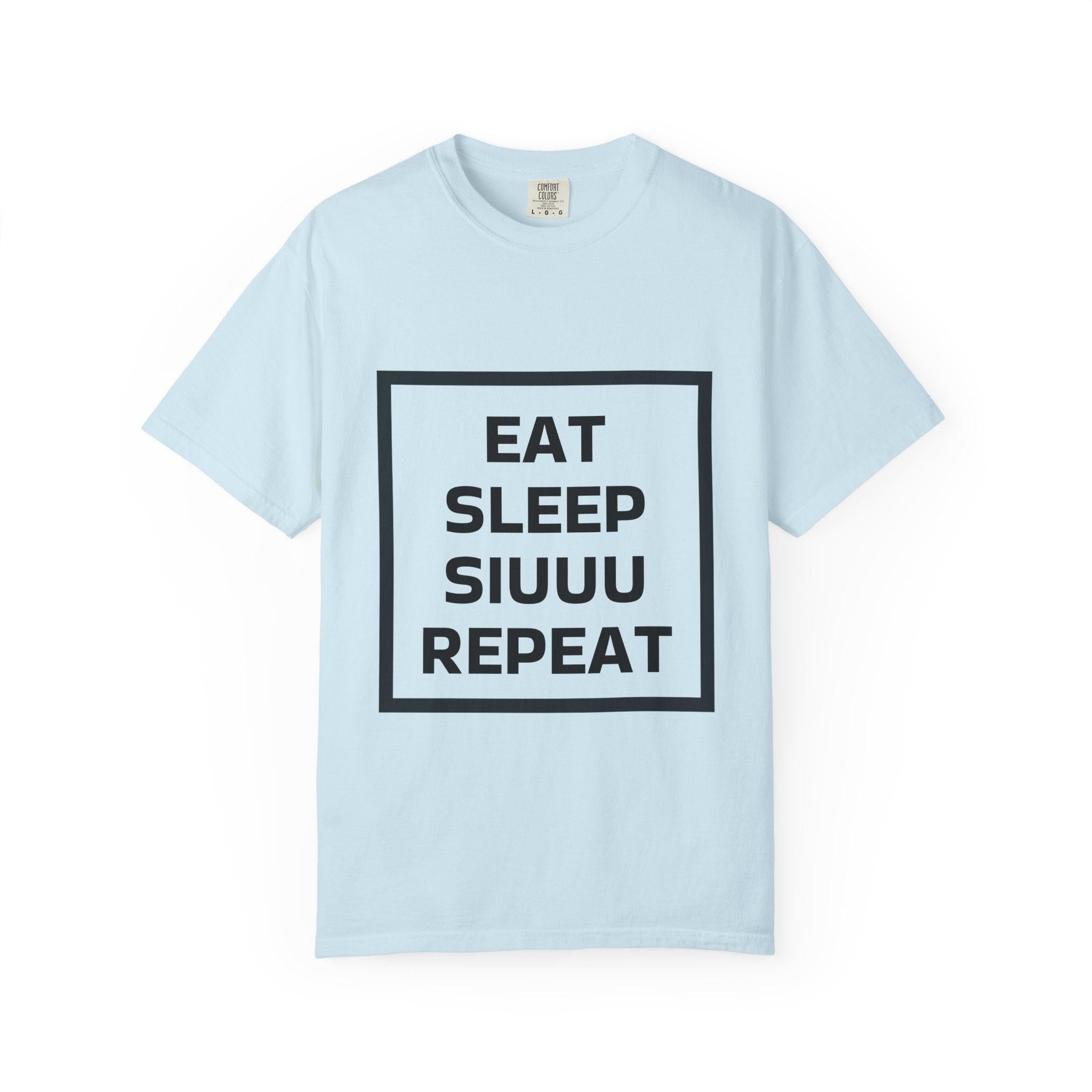 Unisex CR7 Fans Siuuu T-Shirt — Eat Sleep Siuuu Repeat Graphic Tee.