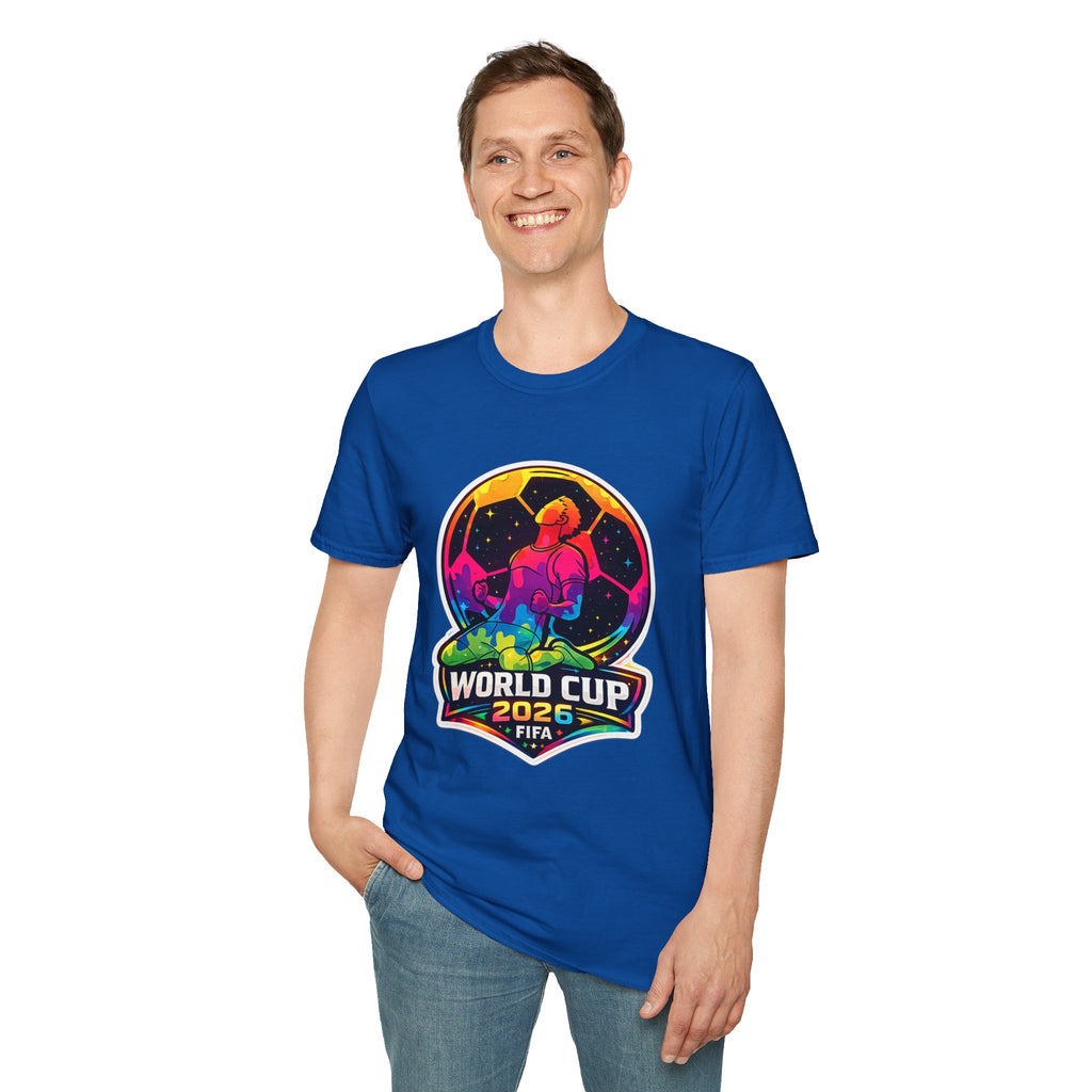 Soccer T‑Shirt — Colorful Retro Player Graphic