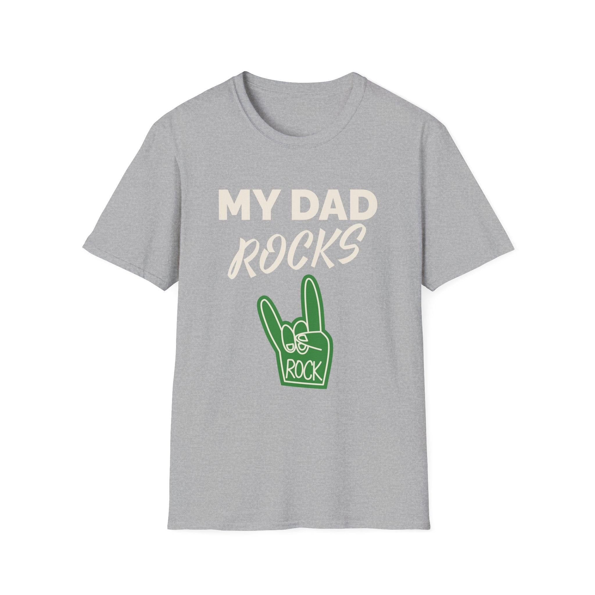 Neon rock hand dad graphic tee
