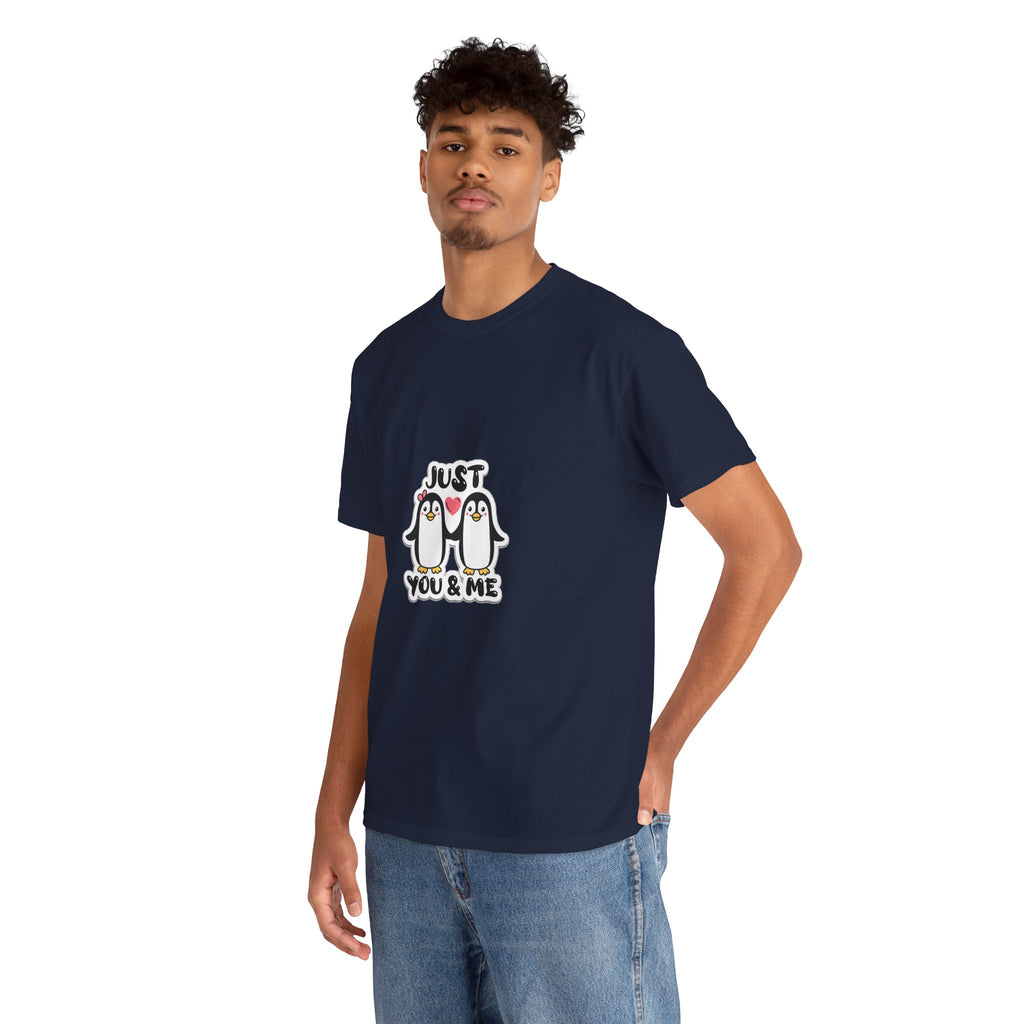 Just You & Me Penguin Tee — Cute Couples Graphic T-Shirt