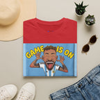 Soccer Fan T-Shirt — "Game Is On" Cartoon Player Graphic