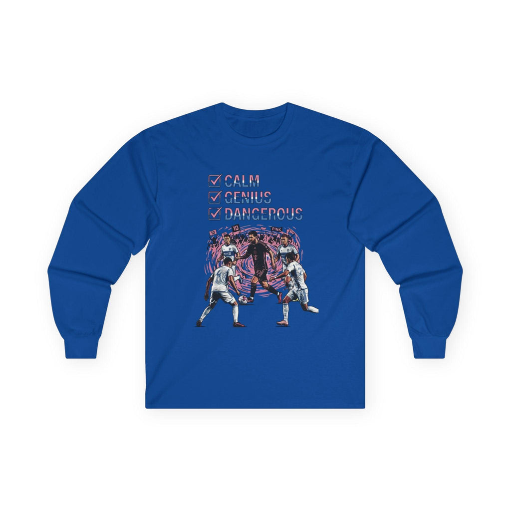 Long Sleeve Football Shirt – World Cup 2026 Fan Tee "Calm Dangerous Genius".