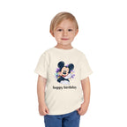 Toddler Tee — Cute Mickey "happy birthday" Birthday Shirt for Kids