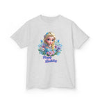 Kids Tee — 'Happy Birthday' Princess Floral Design