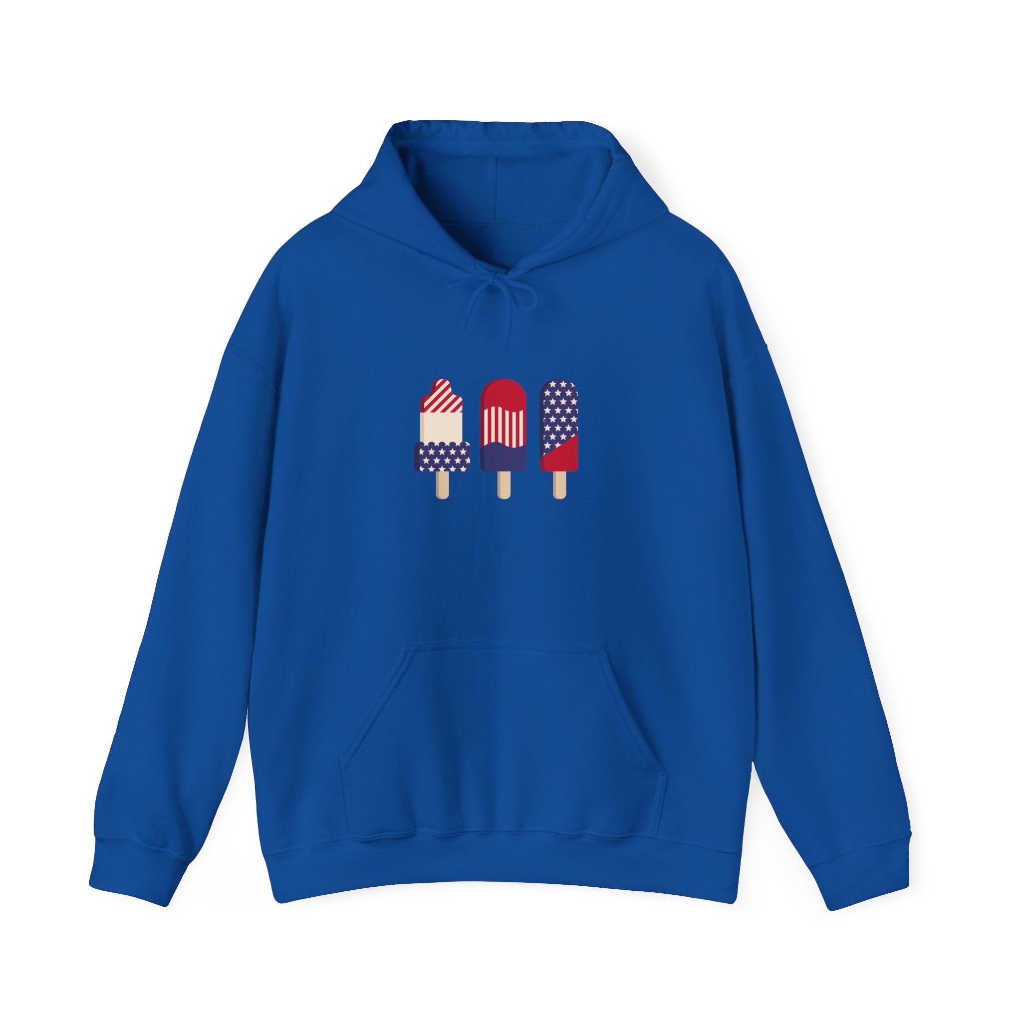 American Patriot Graphic Hoodie — Patriotic Fourth of July Sweatshirt.