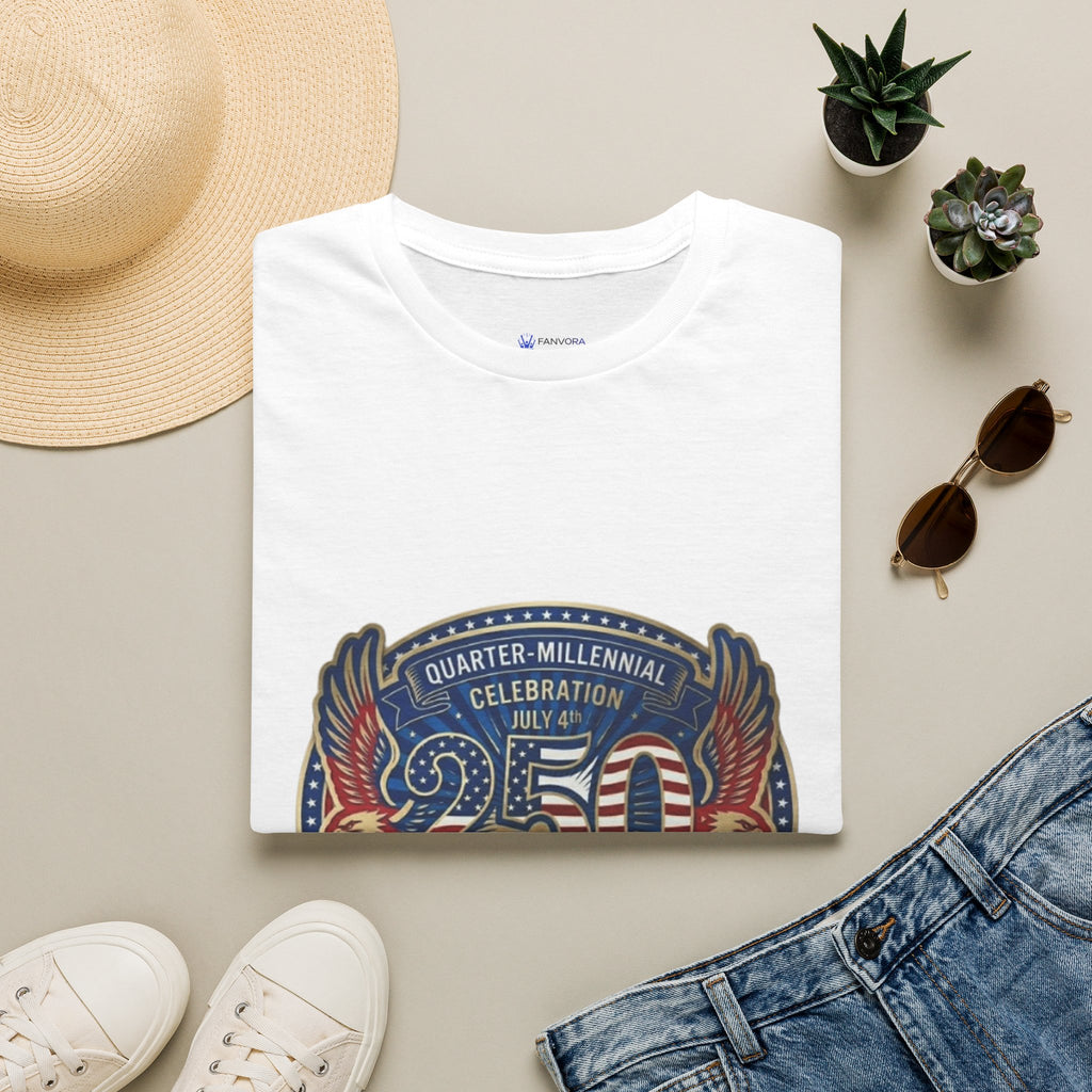 250th Anniversary - 4th of July Patriot Graphic T-Shirt — Patriotic '250' Celebration Design