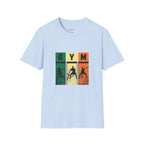 Gym Retro Blocks T‑Shirt — Vintage Fitness Silhouette Tee