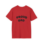 Graduation Day T-Shirt — "Proud DAD" Back Graphic.