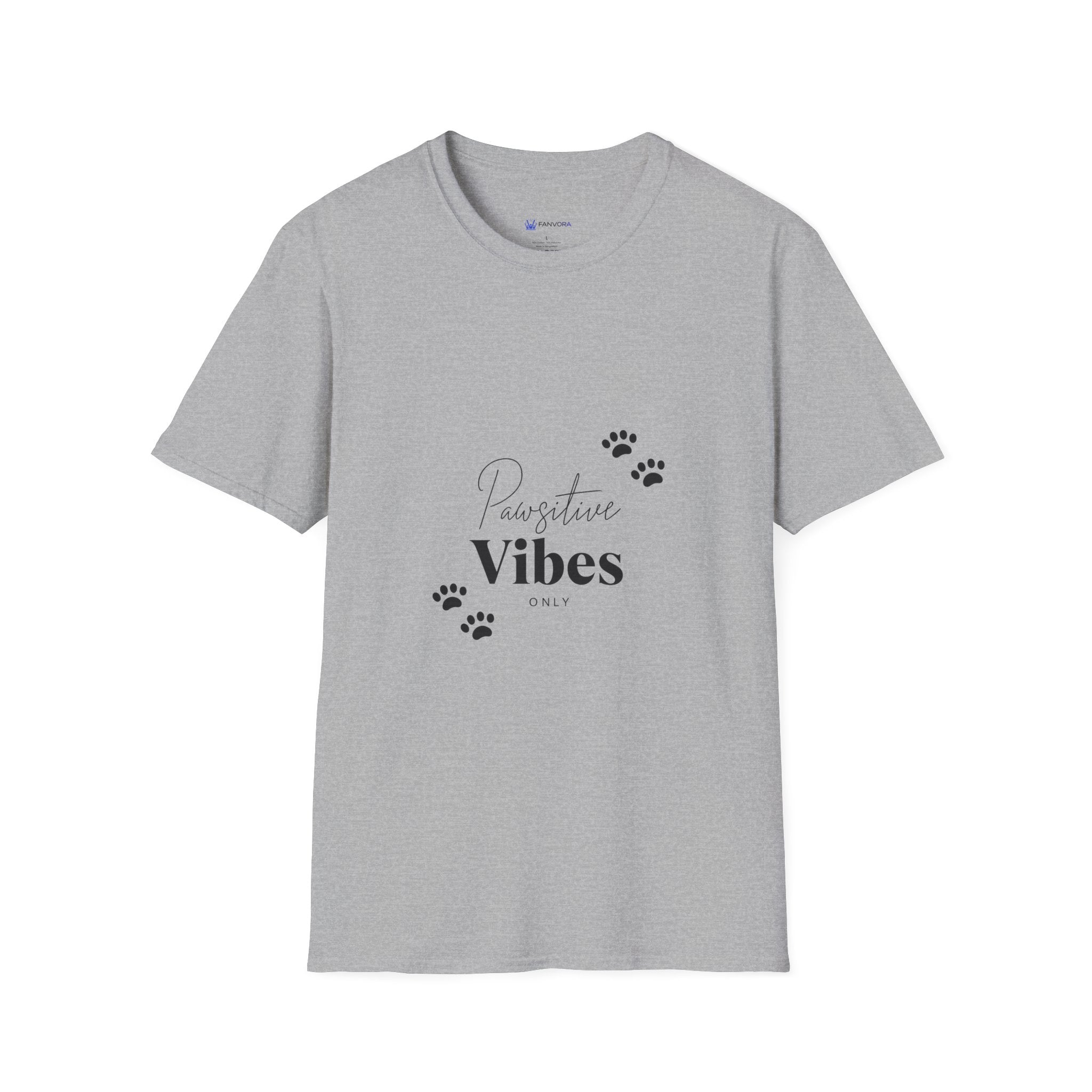Pawsitive Vibes T-Shirt — Cute Paw Print Pet Lover Tee