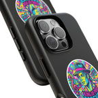 Matte Black iPhone Tough Cases 12 to 17 Pro Max  — "King of Pop Forever" Retro Pop Art Phone Case