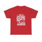 T‑Shirt — "The World Risks A Little Chance" Retro Graphic Tee