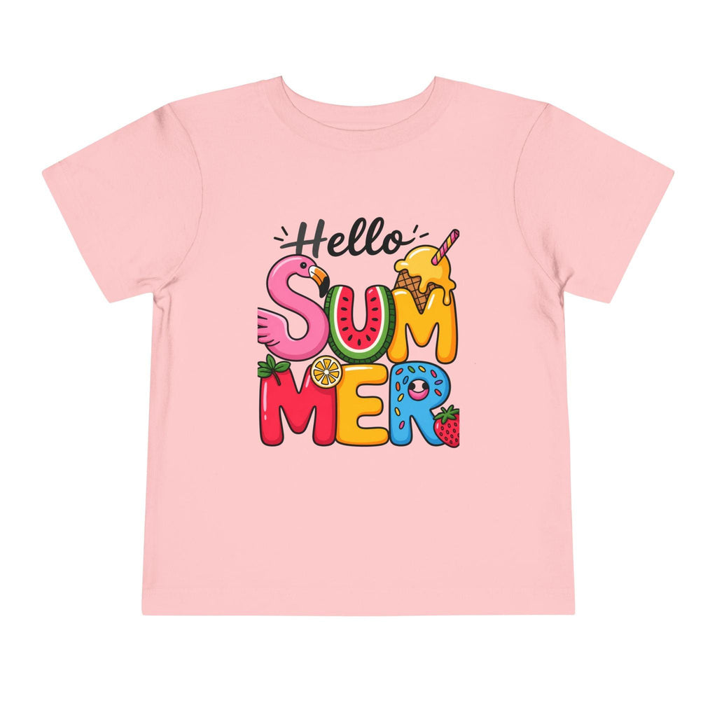 Hello Summer fruity typography Toddler Tee.