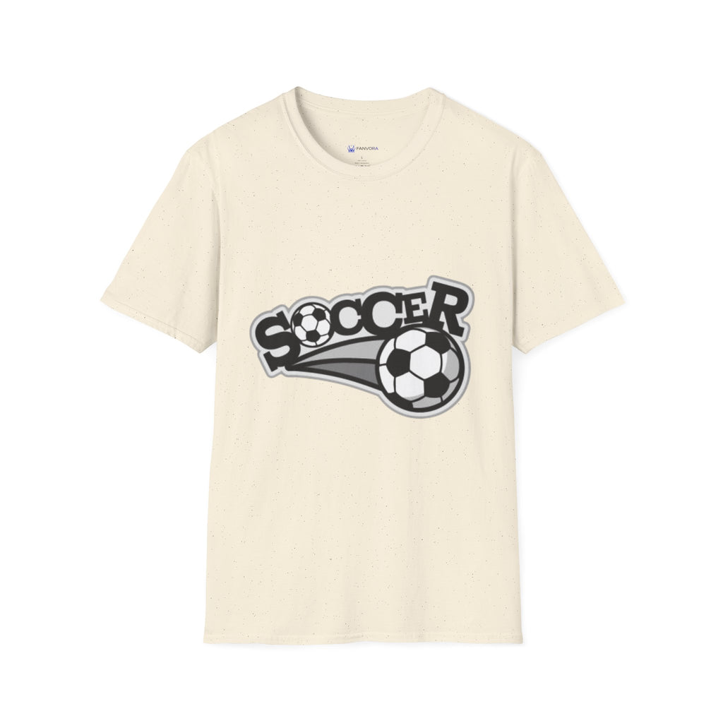 Soccer Graphic T‑Shirt — Retro Black & White Soccer Logo Tee