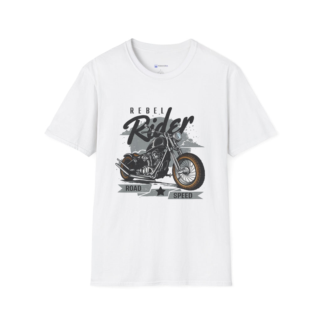 Rebel Rider Motorcycle T-Shirt — Vintage Biker Graphic Tee