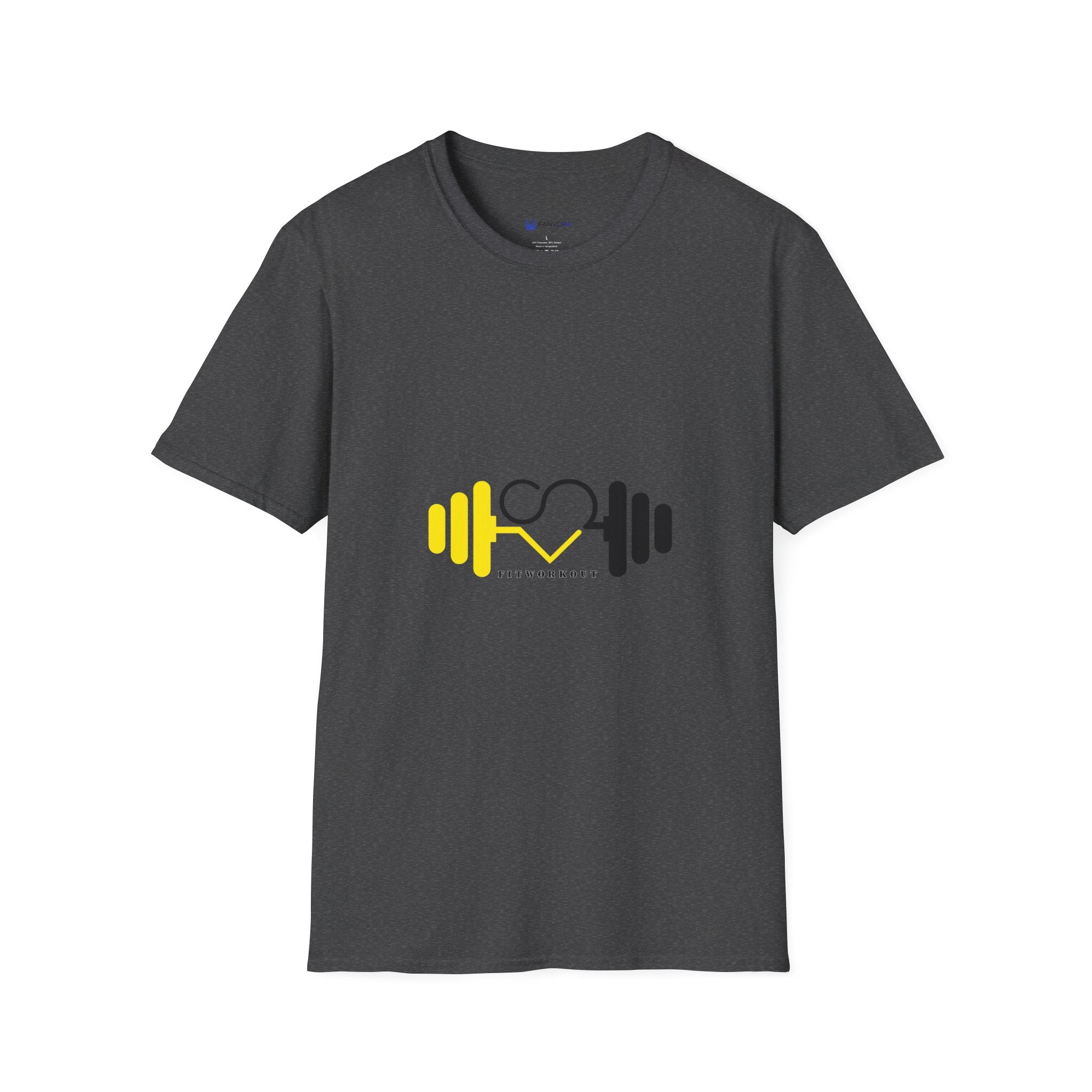 Weightlifting Heart Barbell T-Shirt — Fitness Gym Crusher Tee