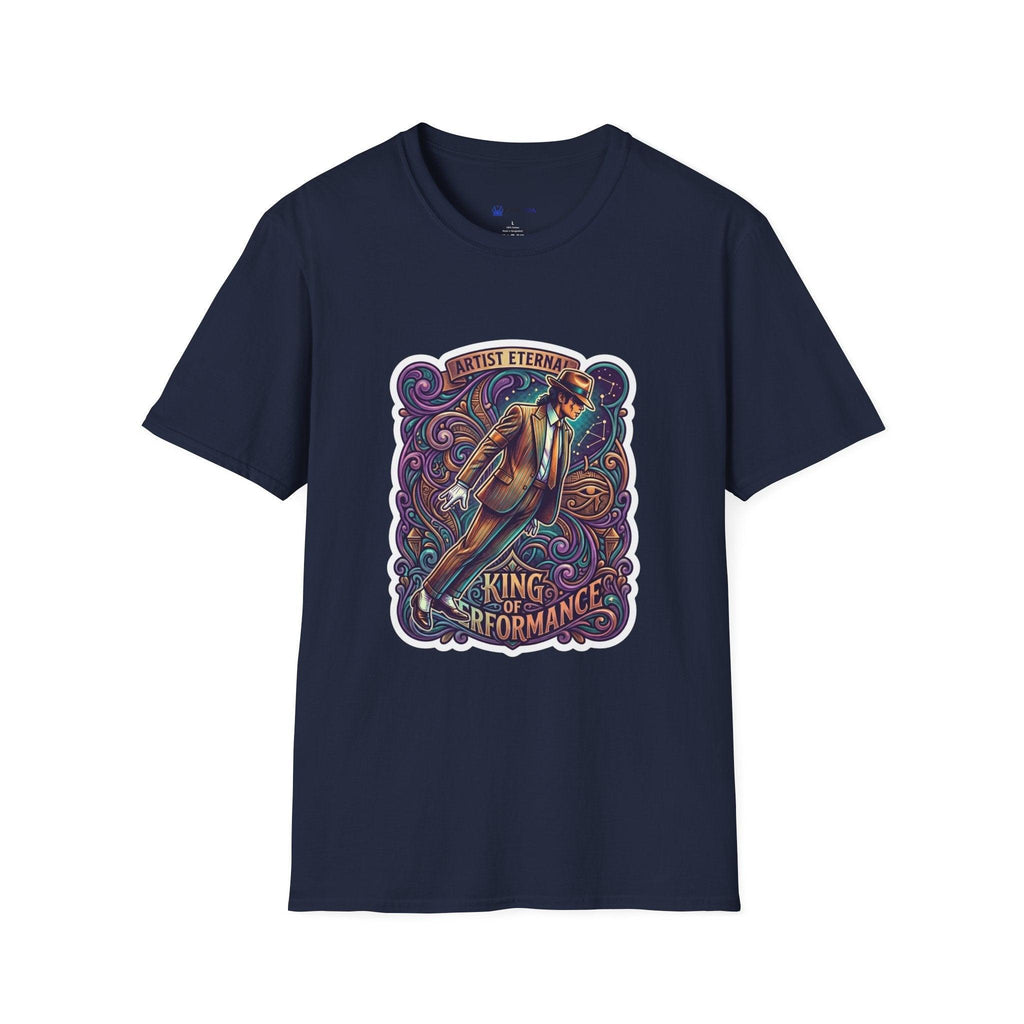 Michael Jackson King of Performance retro tribute graphic t-shirt design