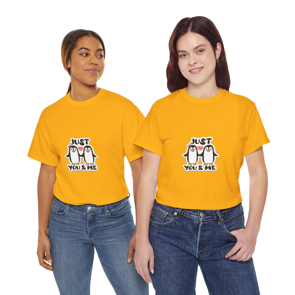 Just You & Me Penguin Tee — Cute Couples Graphic T-Shirt
