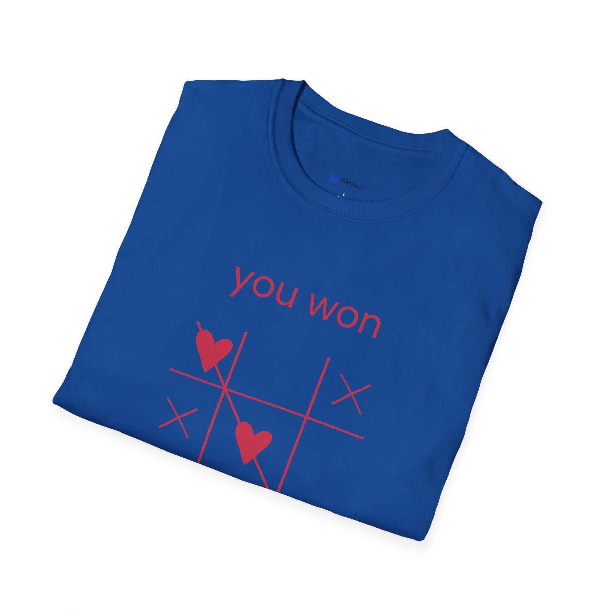 You Won My Heart tic tac toe t-shirt