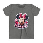 Minnie Mouse Happy 5th Birthday Youth Tee