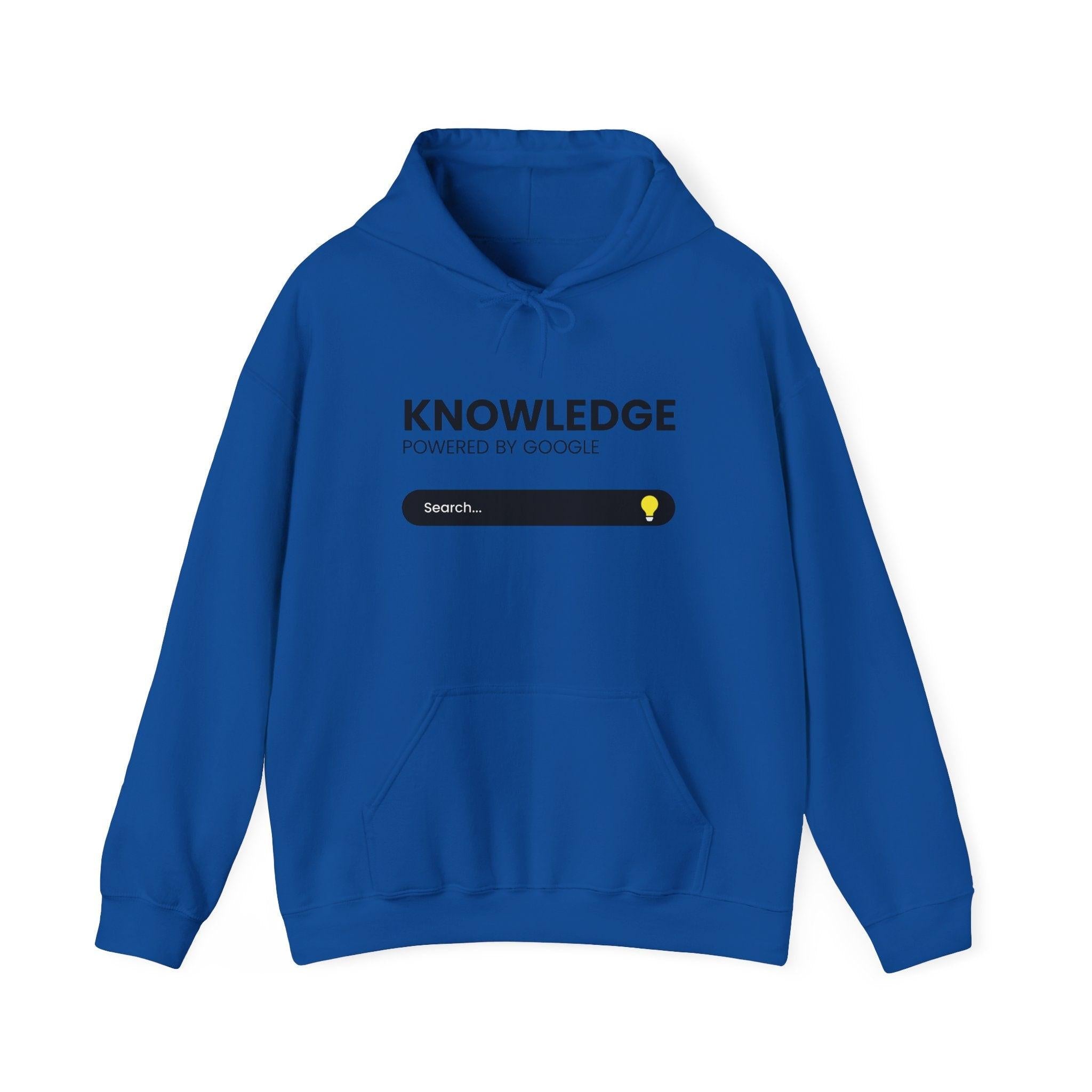 Knowledge Search Hoodie — "Knowledge Powered by Google" Pullover.