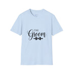 Groom T-Shirt — 'The Groom' Wedding Tee with Bowtie Graphic