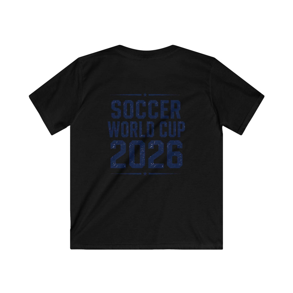 Kids Soccer World Cup 2026 T-Shirt — Playful Lion FIFA Mascot Tee.