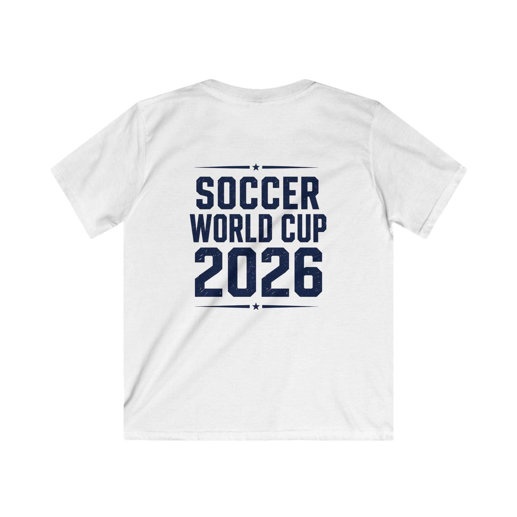 Kids Soccer World Cup 2026 T-Shirt — Playful Lion FIFA Mascot Tee.