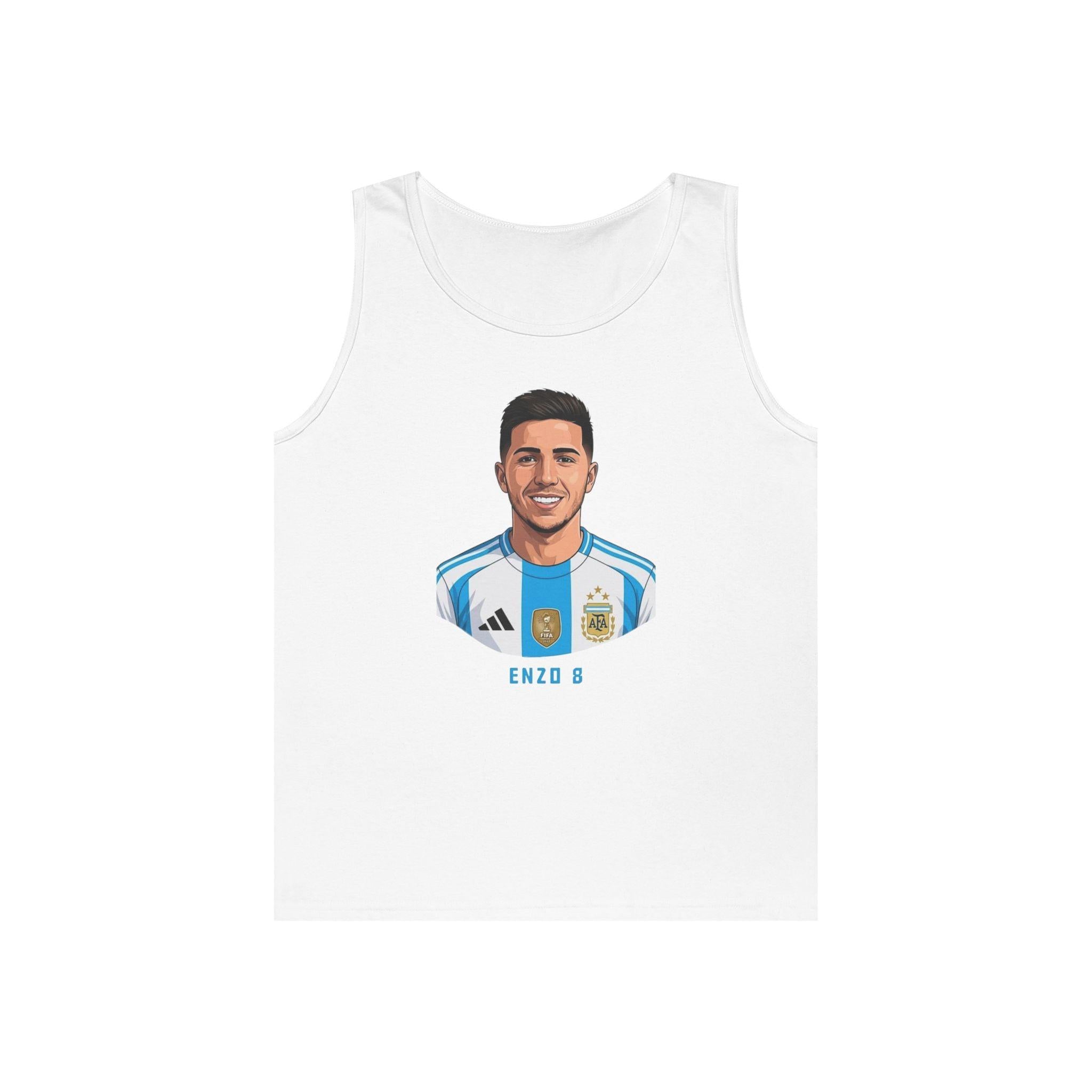 "I am Here to Stay" Argentina Soccer Star Tank Top — Jersey Portrait World Cup 2026.