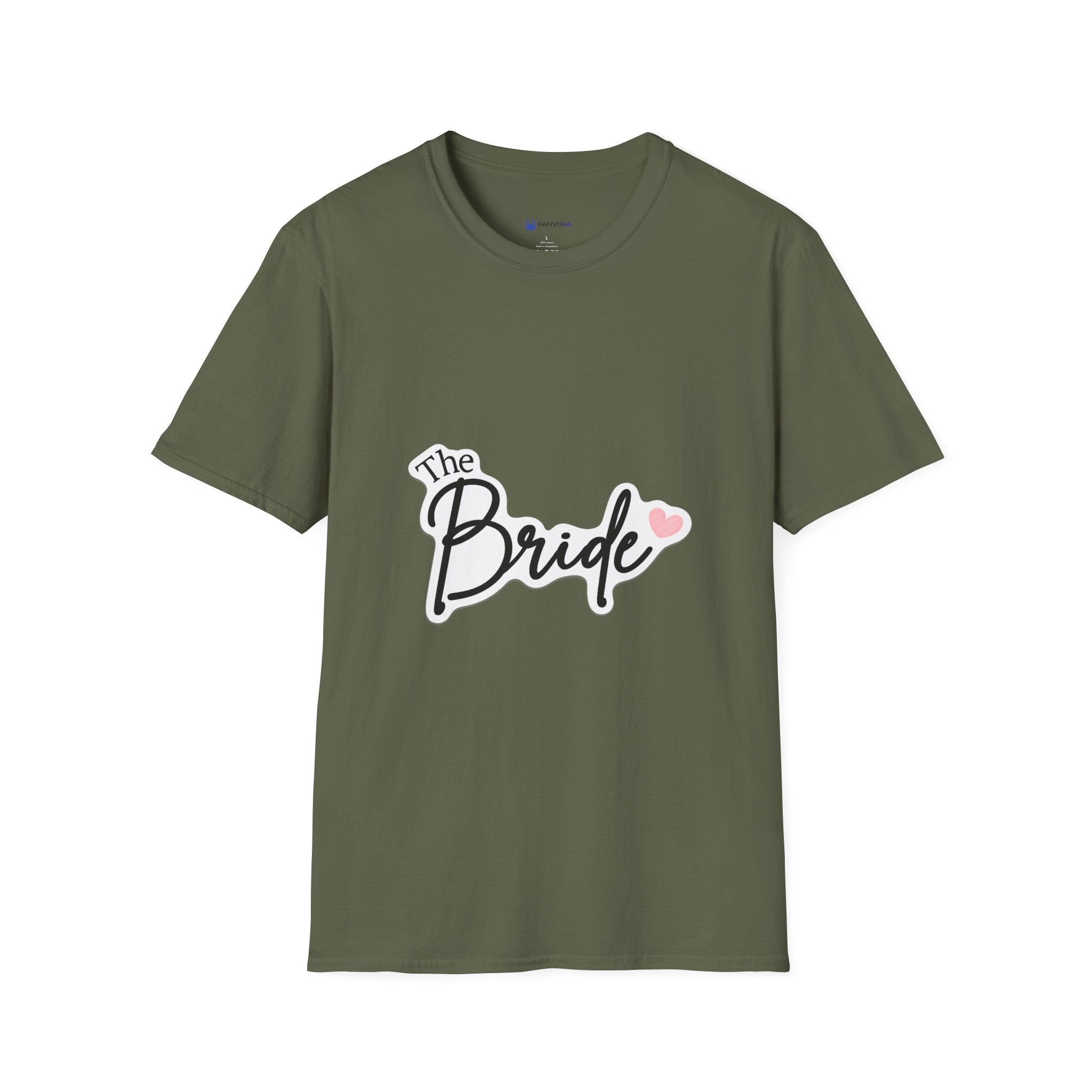 Bride T-Shirt — "The Bride" Bachelorette Tee with Heart