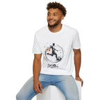 Soccer Player Silhouette T‑Shirt — 2026 Grunge Football Design