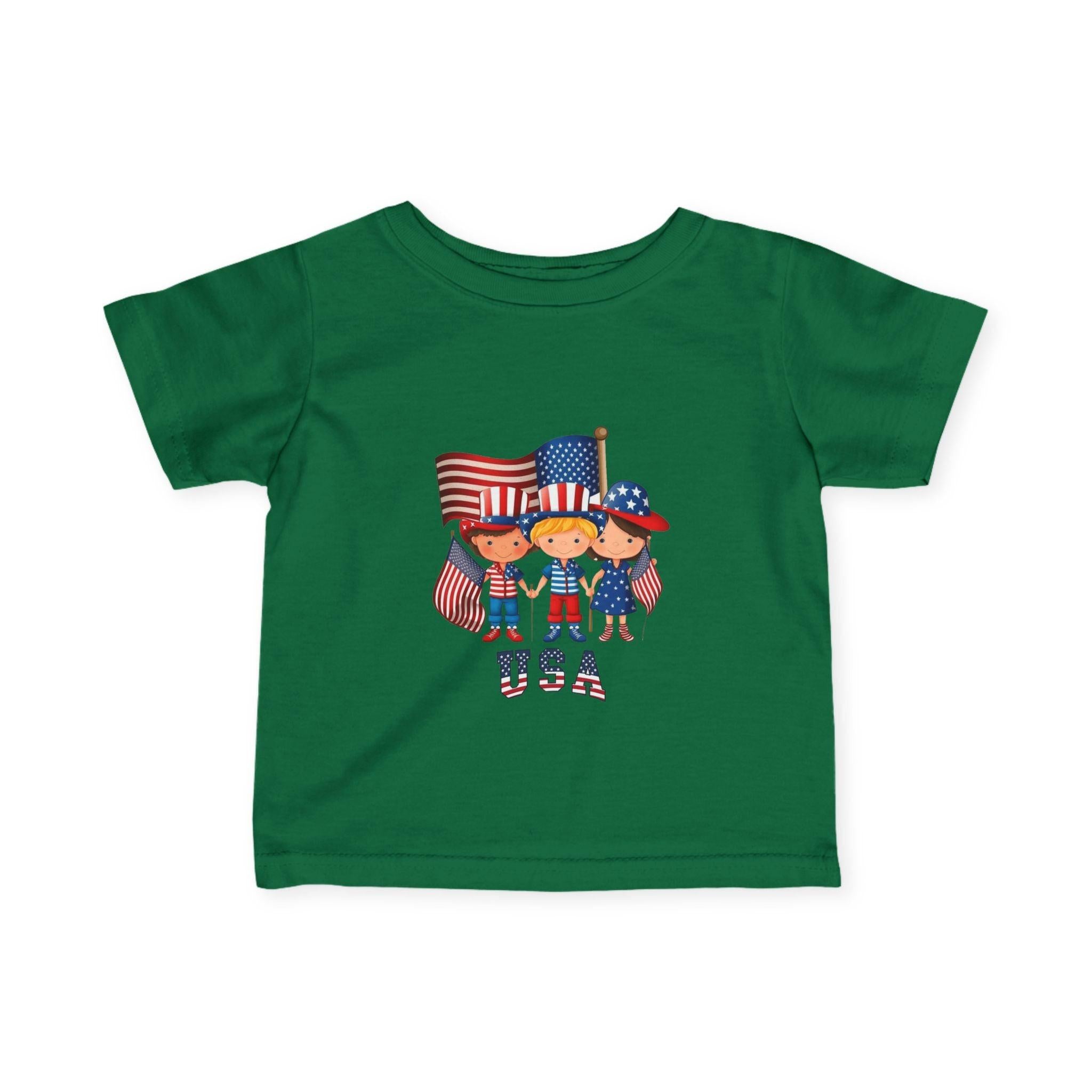Infant 4th of July Tee — Cute USA Baby Patriotic Shirt.