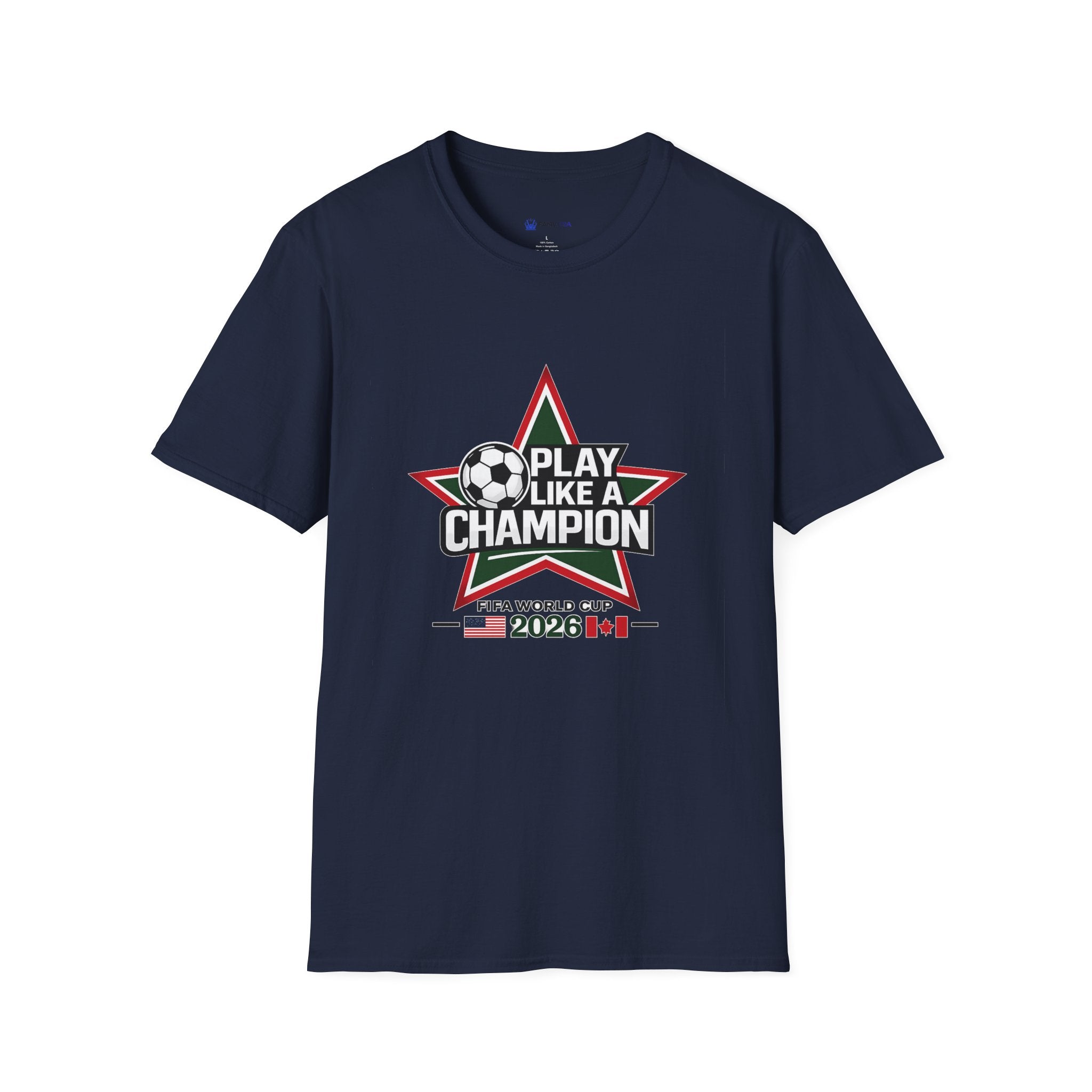 Play Like a Champion Soccer T-Shirt — Soccer 2026 Star Design
