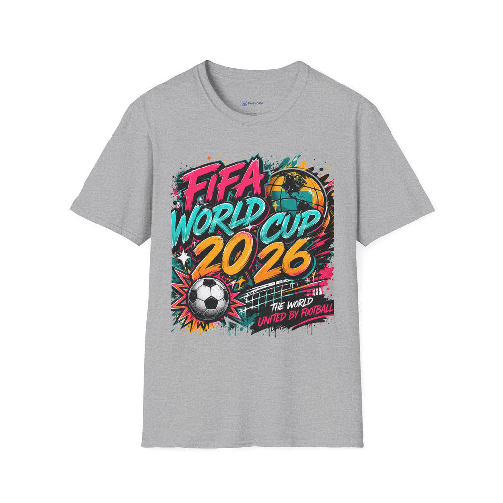 Soccer 2026 T-Shirt —  Bright color splash Graphic Tee.