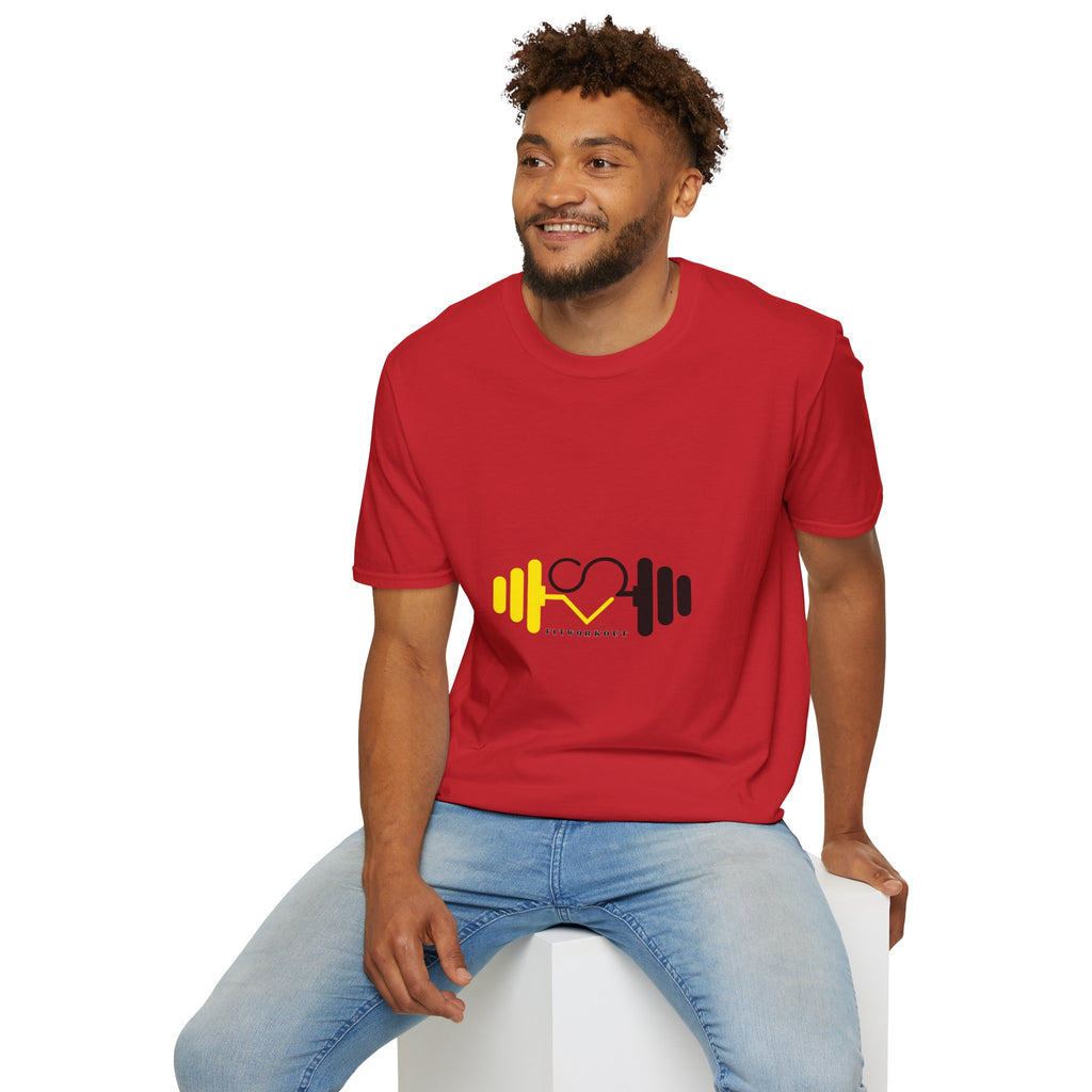Weightlifting Heart Barbell T-Shirt — Fitness Gym Crusher Tee