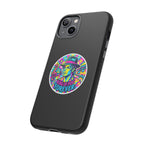 Matte Black iPhone Tough Cases 12 to 17 Pro Max  — "King of Pop Forever" Retro Pop Art Phone Case