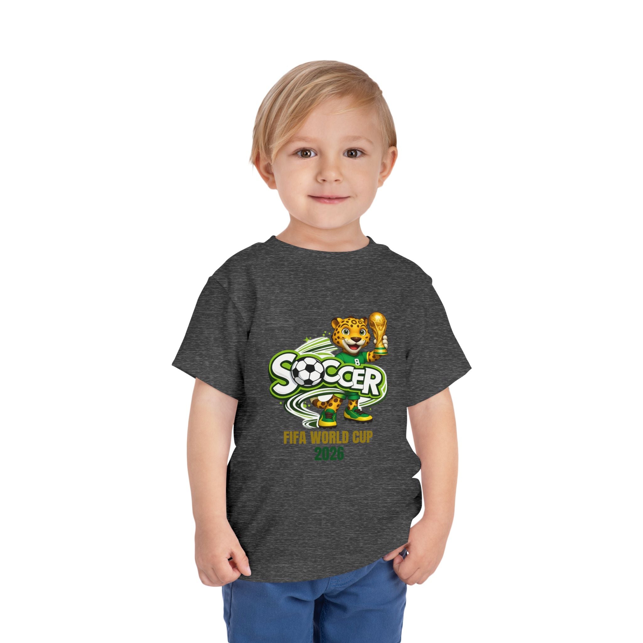 Soccer cup 2026 Toddler Soccer Tee — Cute Tiger Mascot Trophy Design