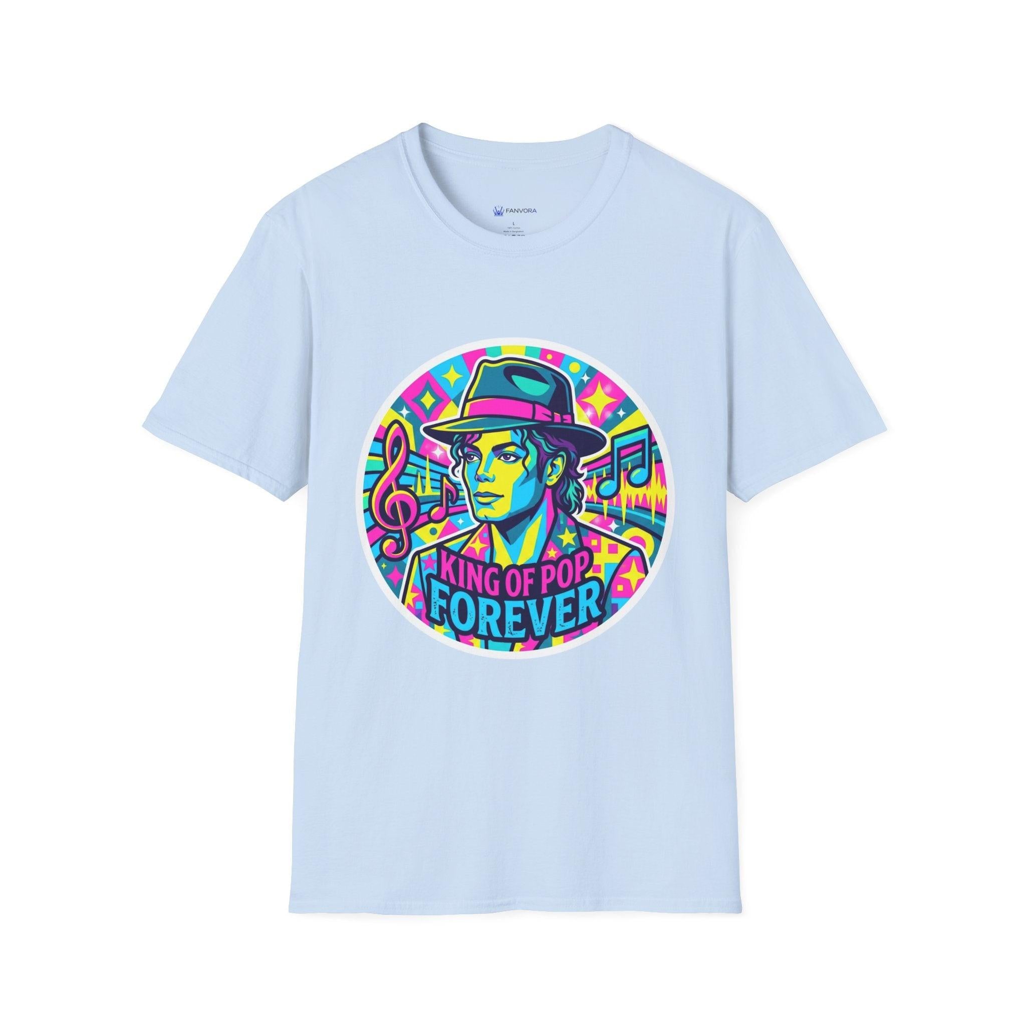 T-Shirt — King of Pop Forever Retro Neon Graphic Tee.