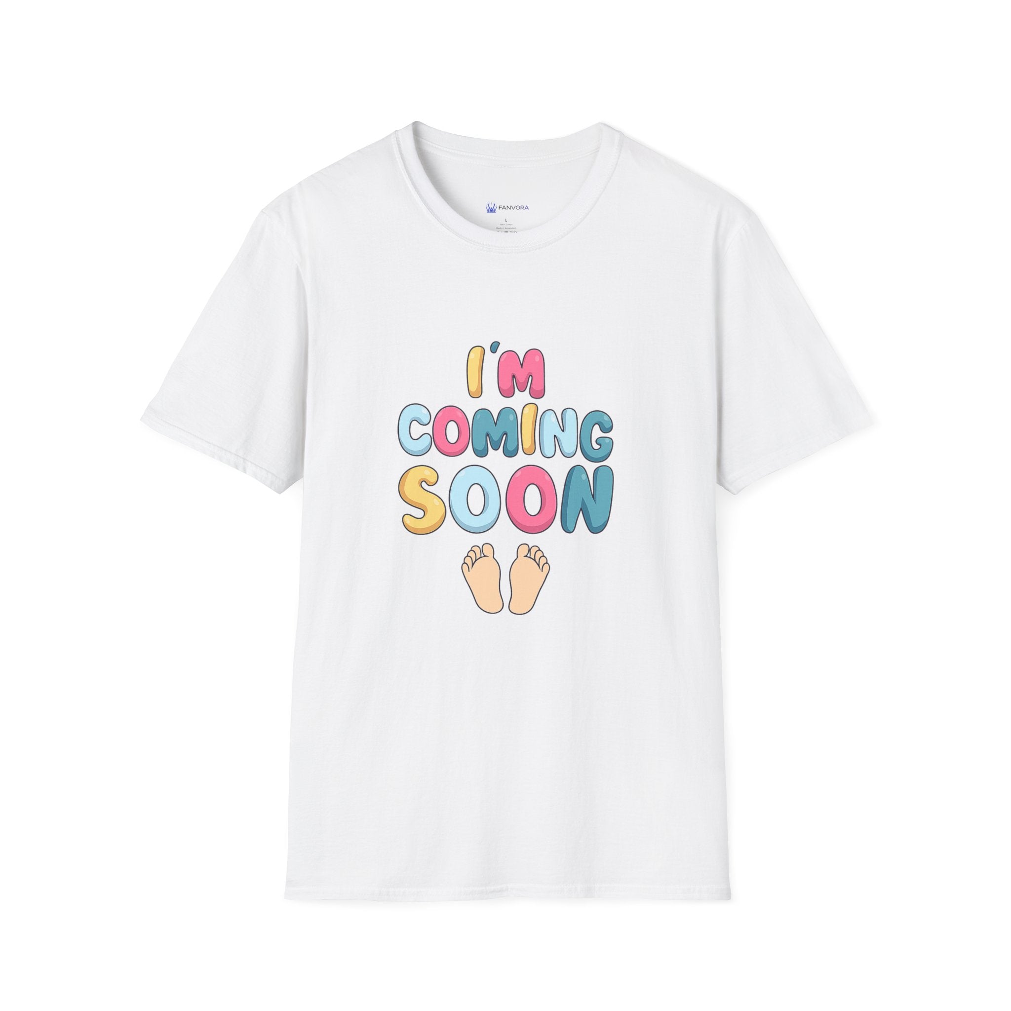 Maternity T-Shirt "I'm Coming Soon" Baby Announcement Tee
