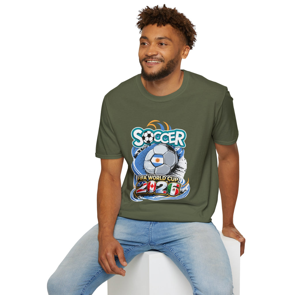 Soccer 2026  Graphic T-Shirt — Retro Ball Design soccer cup tee