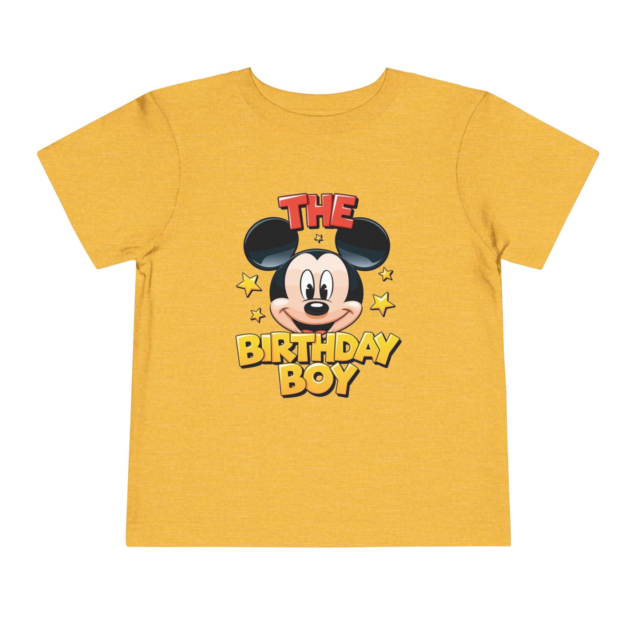 Toddler Tee — "The Birthday Boy" Cartoon Mouse Party Shirt